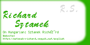 richard sztanek business card